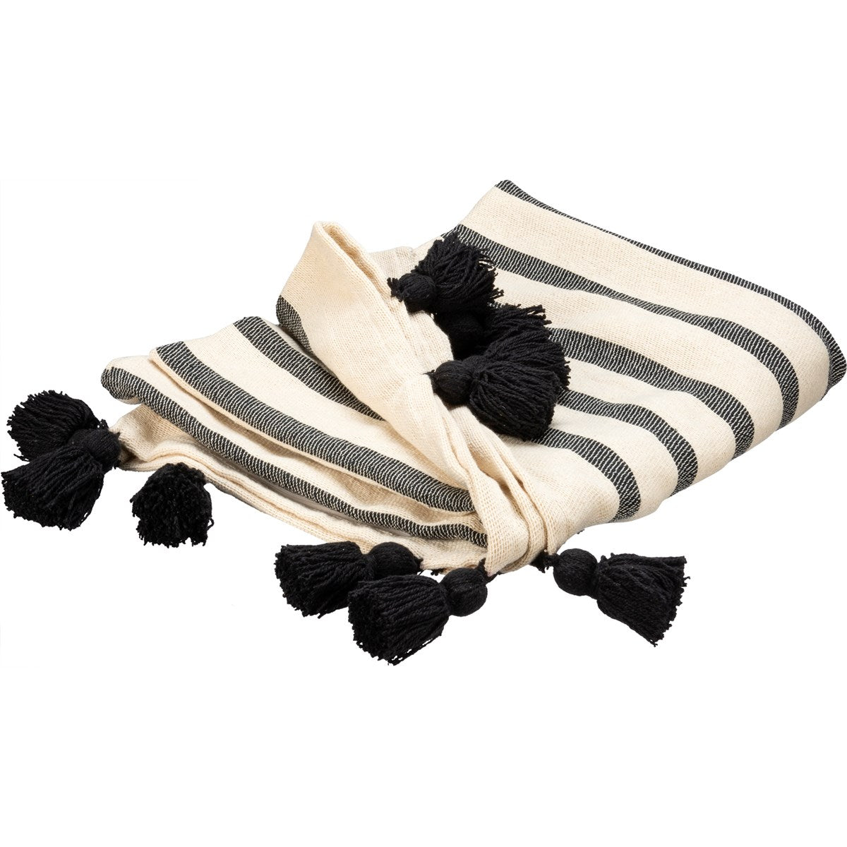 Black Tassel Throw